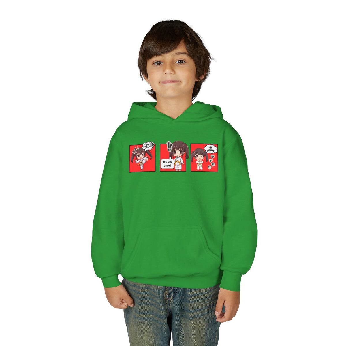 Are You Okay? Youth Heavy Blend Hoodie