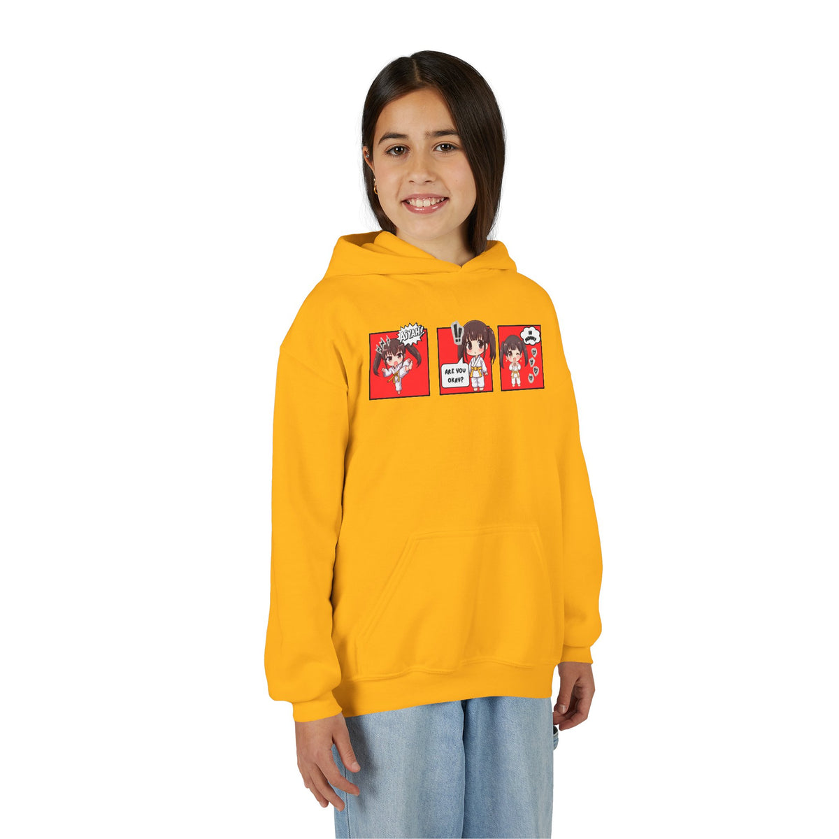 Are You Okay? Youth Heavy Blend Hoodie