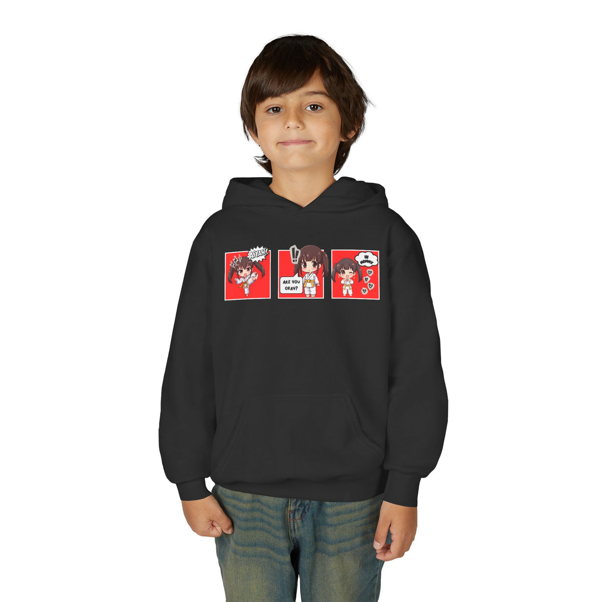Are You Okay? Youth Heavy Blend Hoodie
