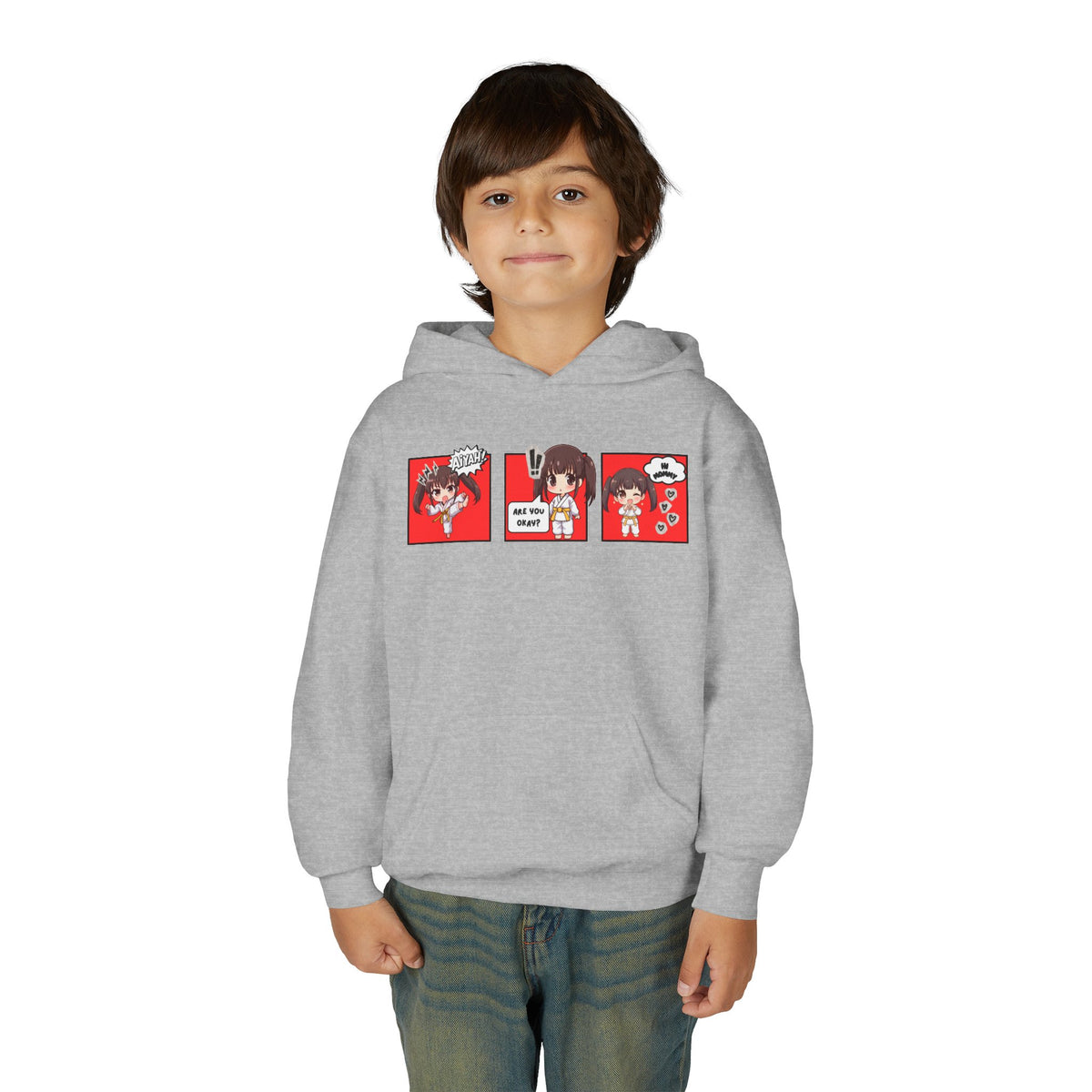 Are You Okay? Youth Heavy Blend Hoodie