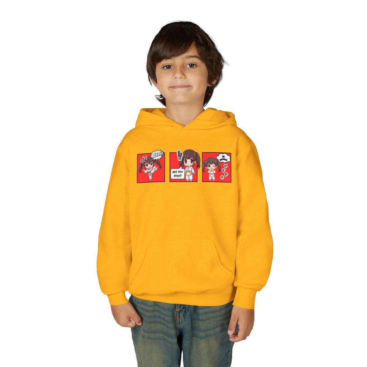 Are You Okay? Youth Heavy Blend Hoodie