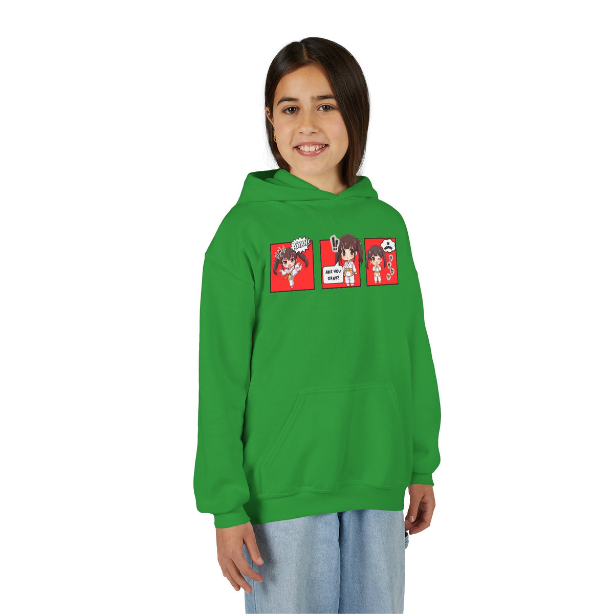 Are You Okay? Youth Heavy Blend Hoodie