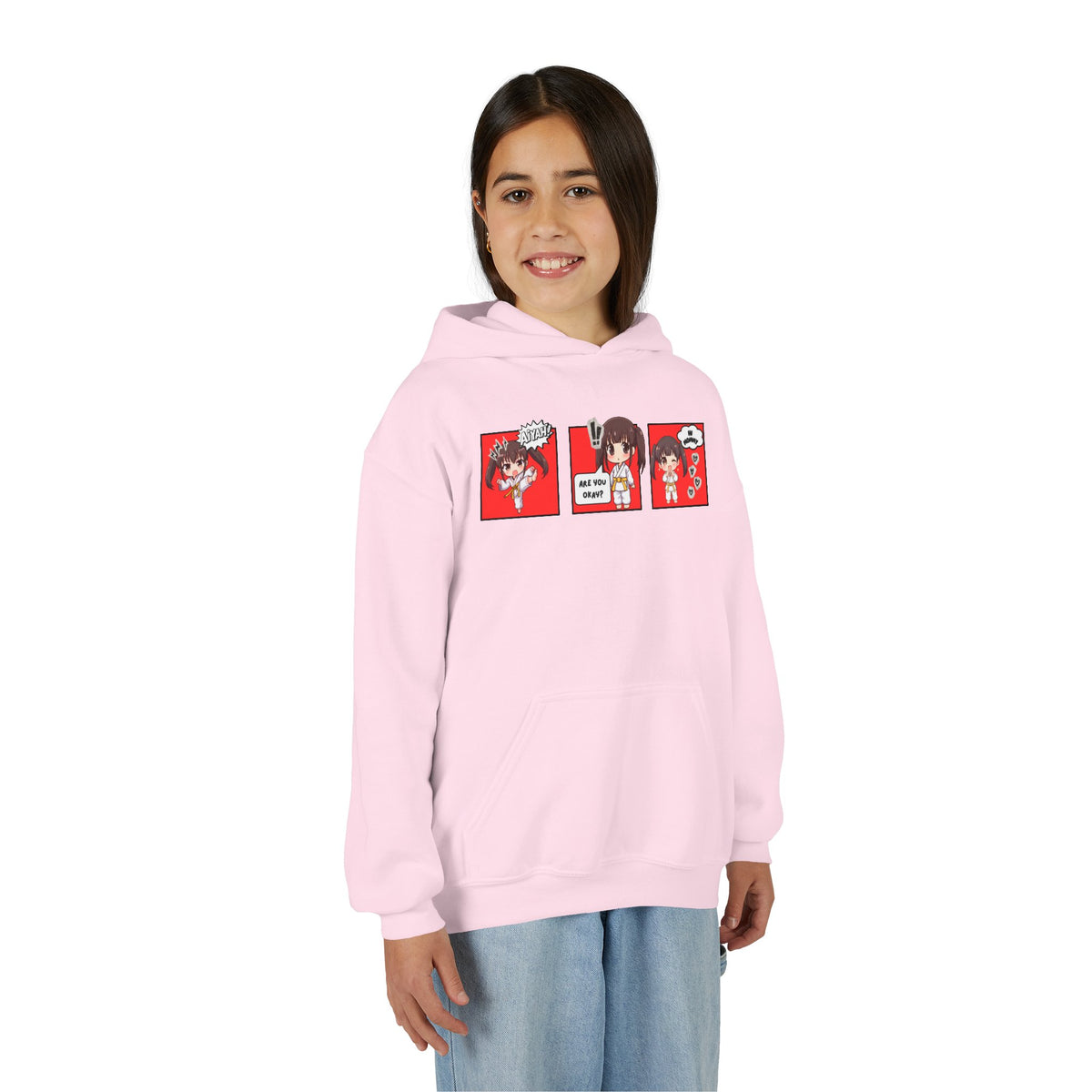 Are You Okay? Youth Heavy Blend Hoodie