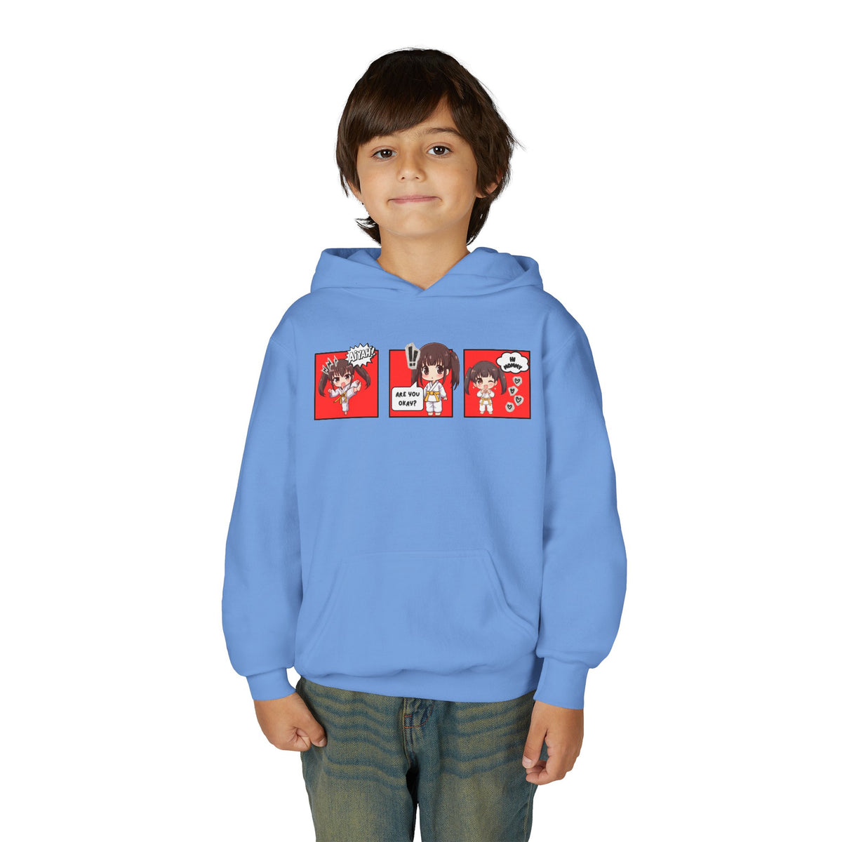 Are You Okay? Youth Heavy Blend Hoodie