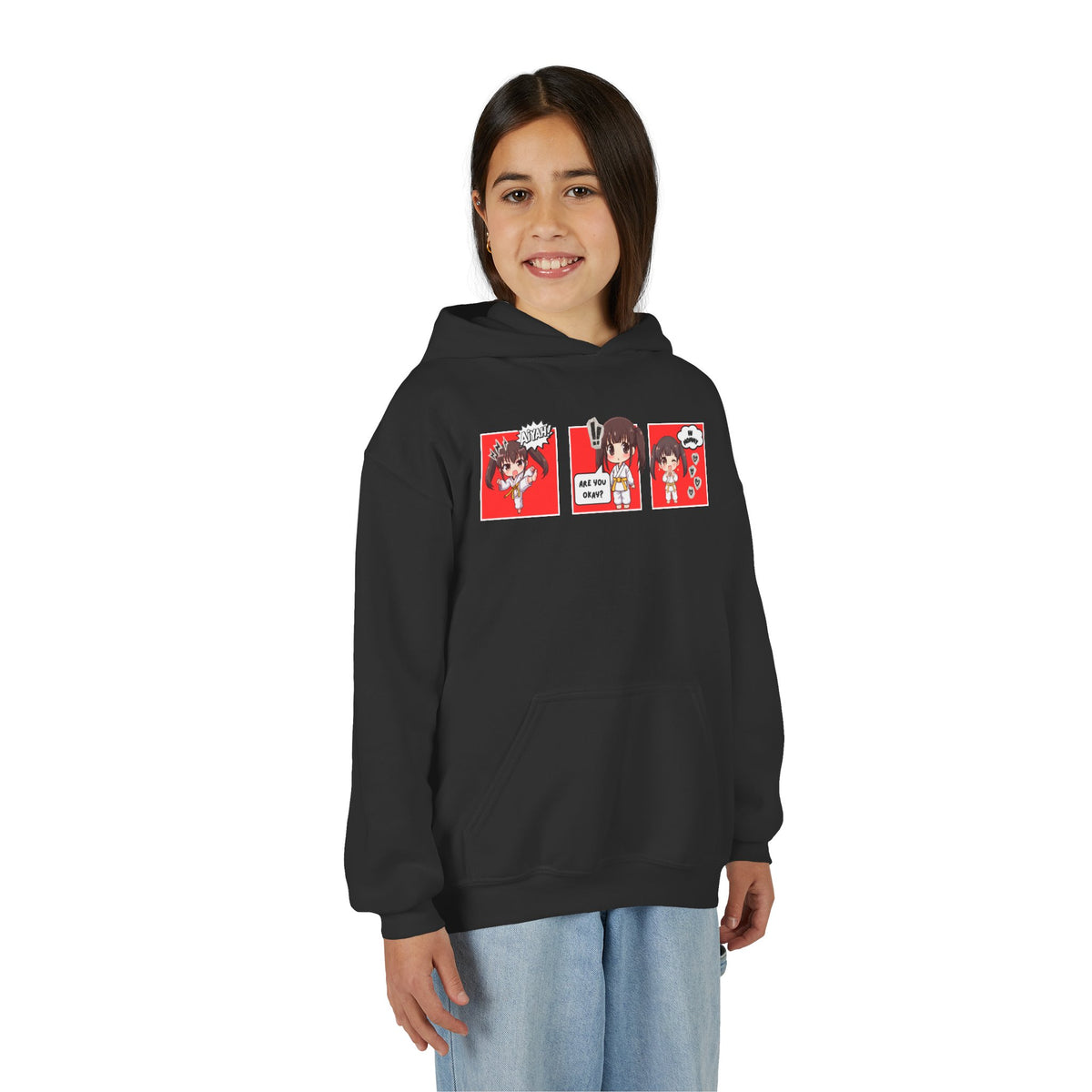 Are You Okay? Youth Heavy Blend Hoodie