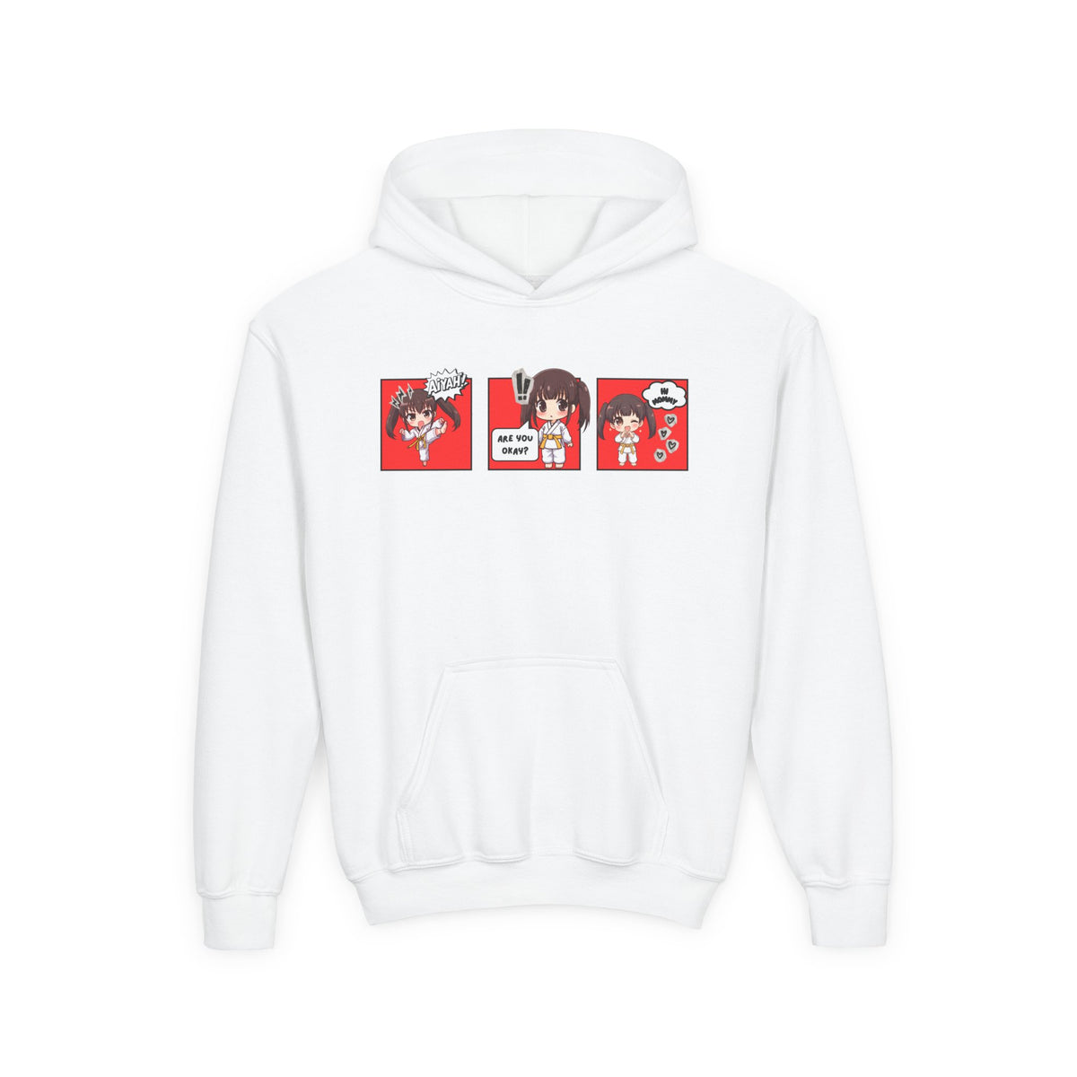 Are You Okay? Youth Heavy Blend Hoodie