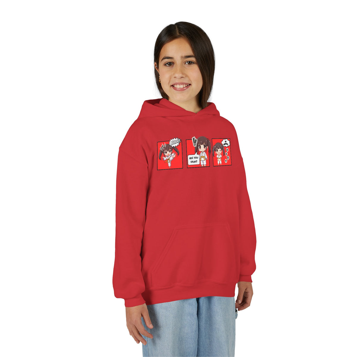 Are You Okay? Youth Heavy Blend Hoodie